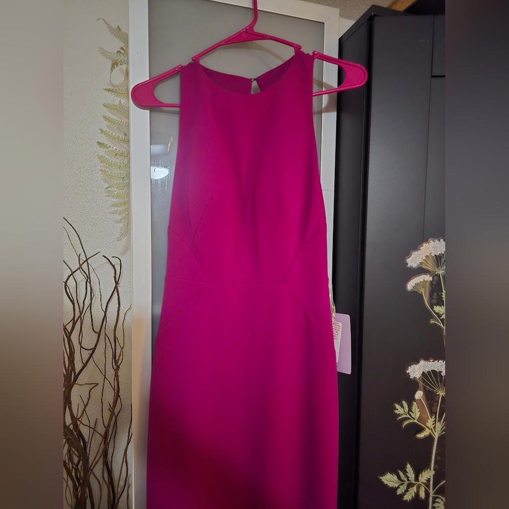 NWT JS collections women's size 6 purple evening gown